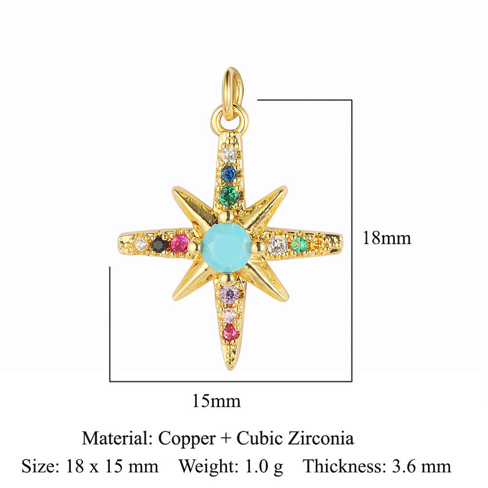 Tree Horseshoe Copper Zircon Snake Butterfly Pendants