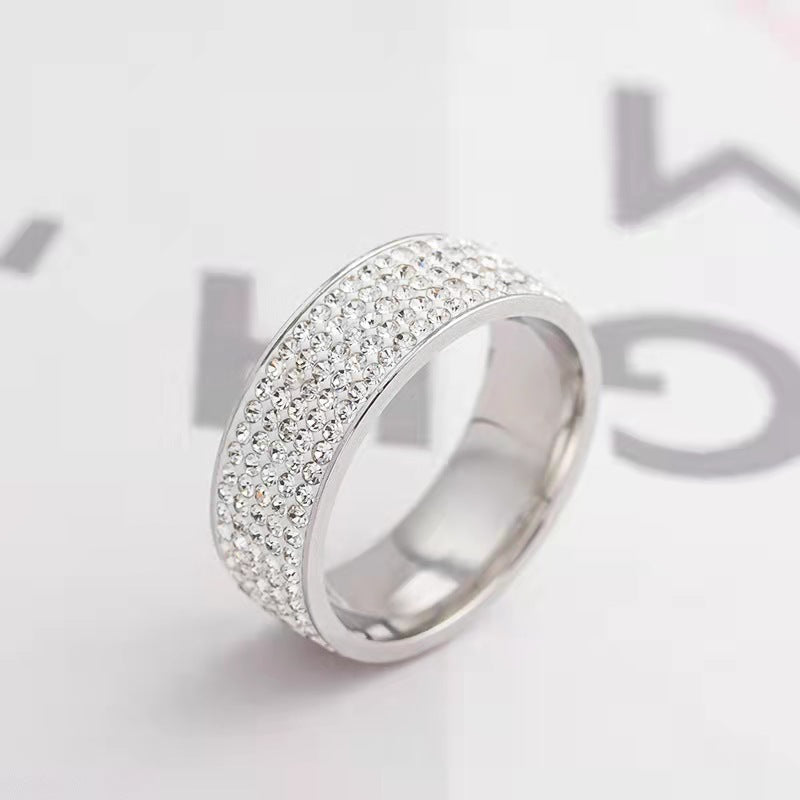 Width Gang Drill Titanium Steel Fashion Plaster Rings