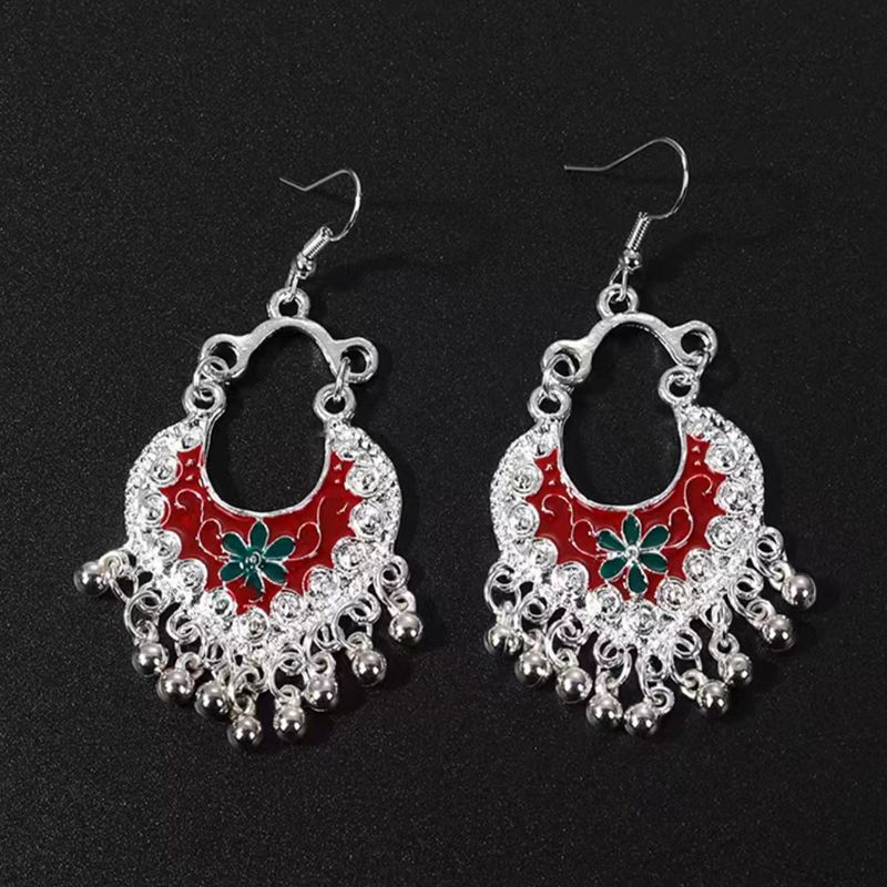 Imitation Miao Sier Ethnic Style Peacock Earrings