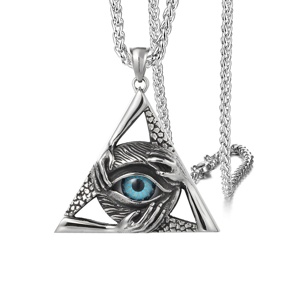 Casting Triangle Eye Stainless Fashion Accessories Necklaces