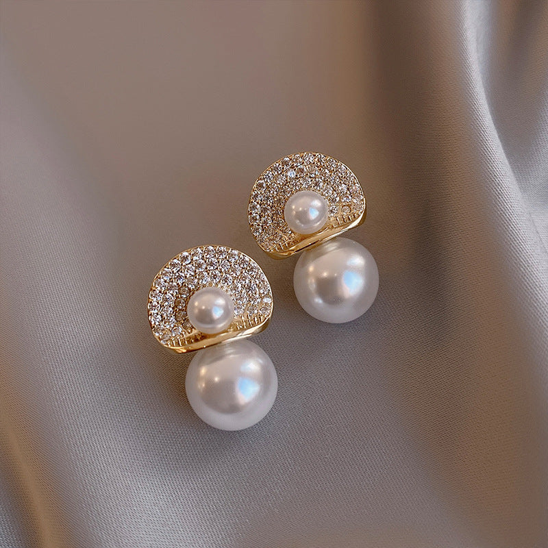 Women's Sier Pin Korean Style High Sense Special Earrings
