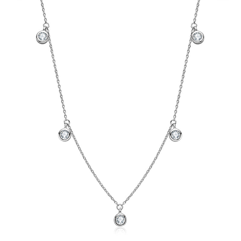 Luxury Trendy Moissanite High-grade Design Niche Sterling Sier Necklaces