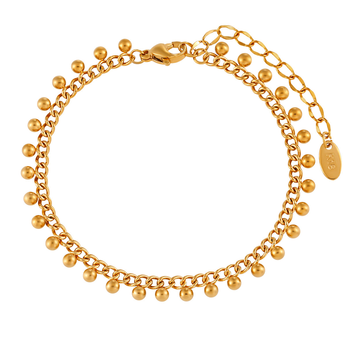 Exotic Style Exaggerated Niche Ball Female Tassel Design Titanium Steel Bracelets