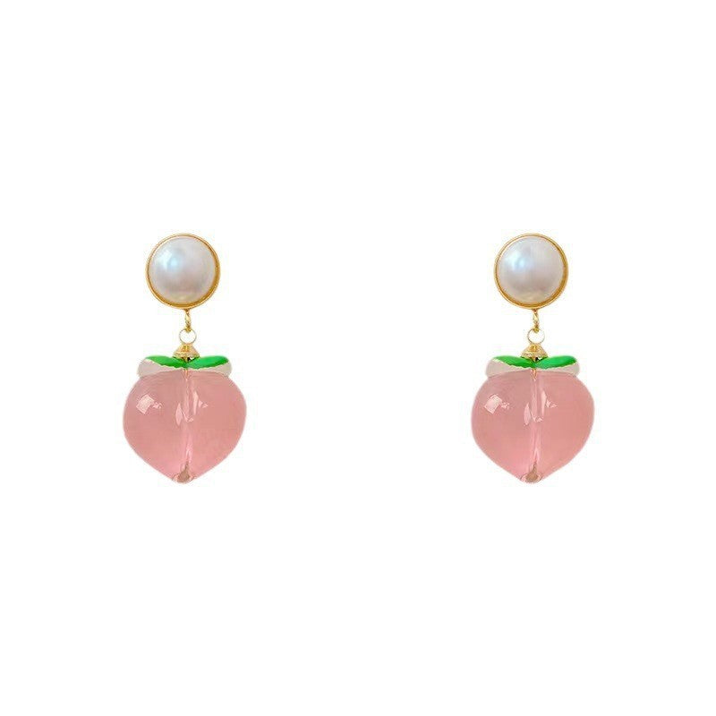 Women's Pearl Peach Fashion Temperamental Minority Design Rings