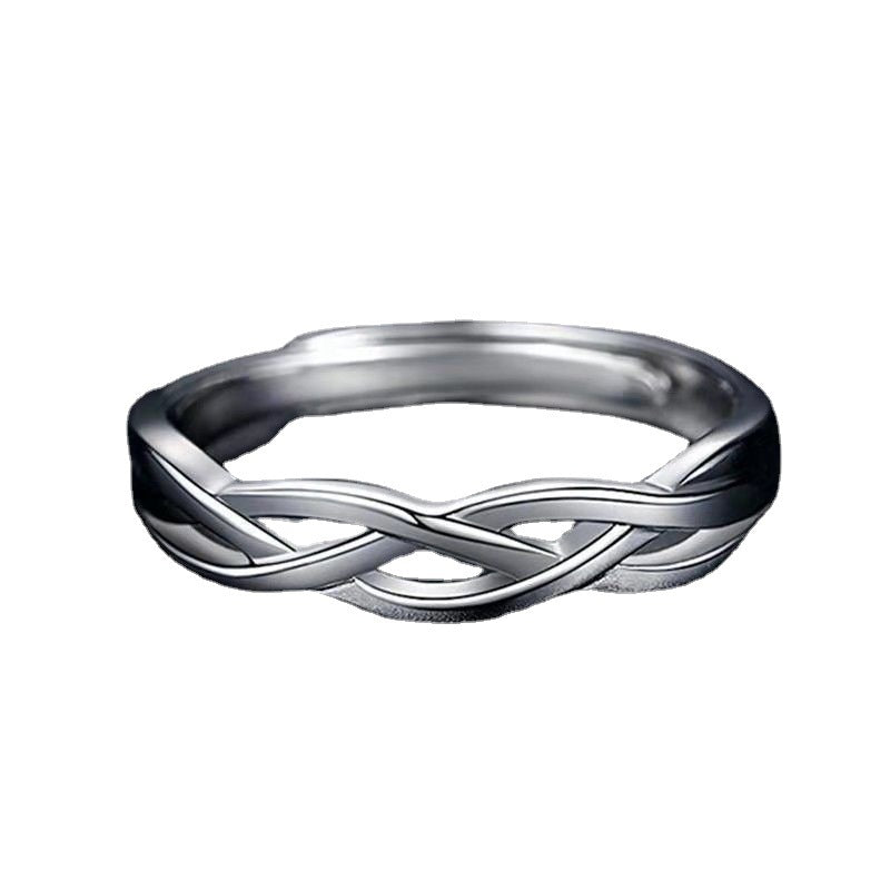 Women's & Men's Fashion Personality Interwoven Winding Single Awe Rings