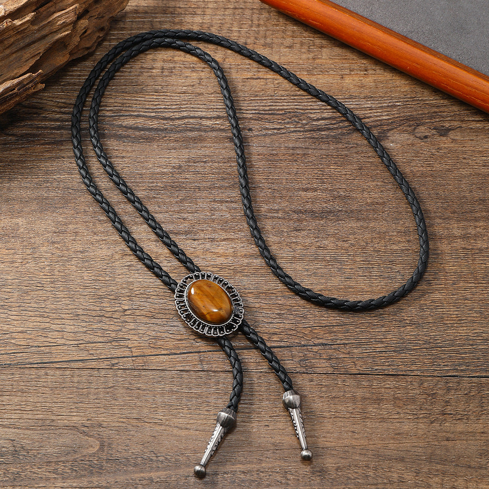 Men's Turquoise Trendy Sweater Chain Western Denim Necklaces