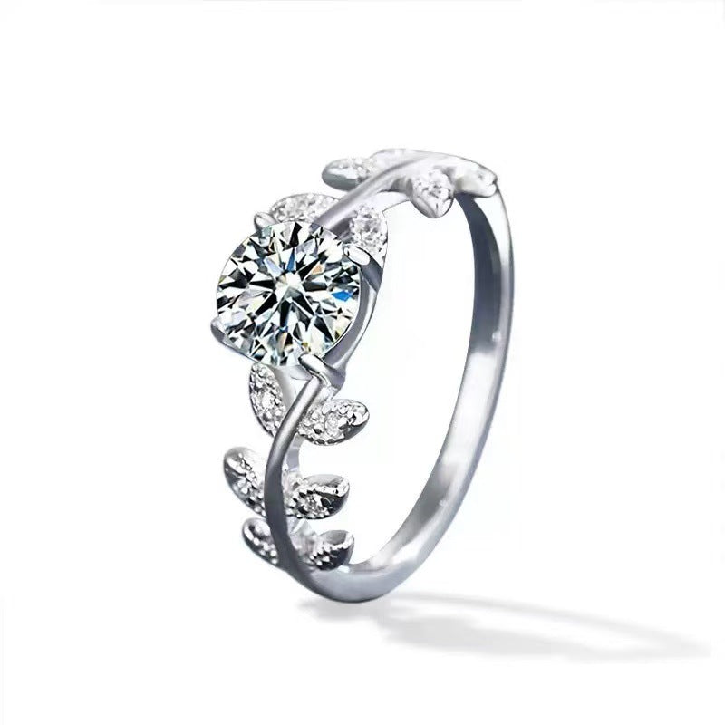 Moon Osmanthus Zircon Female Fresh Sweet Elegant High Sense Ring