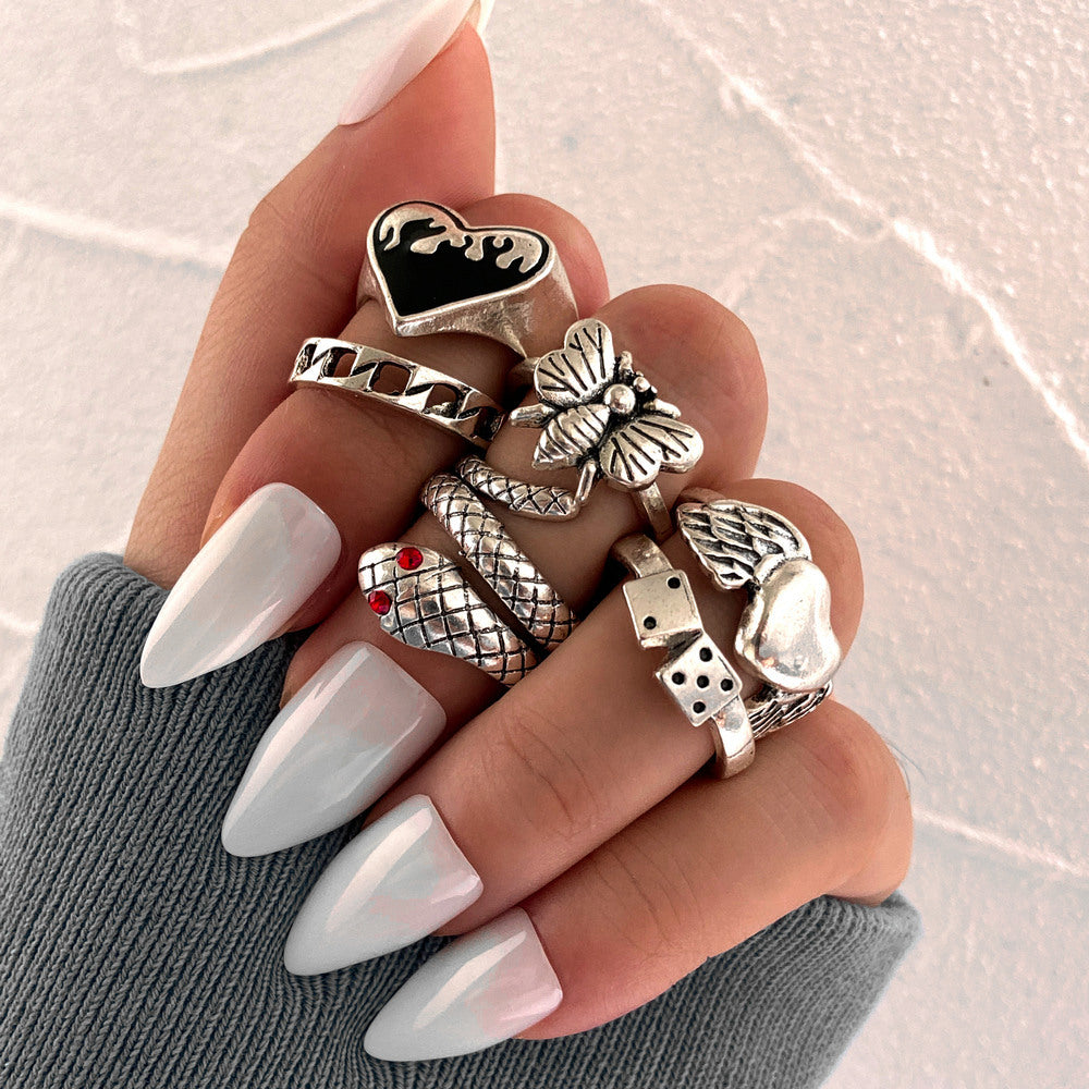 Elf Dice Suit Set Creative Chain Rings