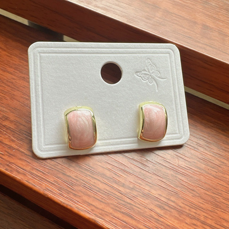 Drop Glazed Female Niche Design Advanced Light Earrings