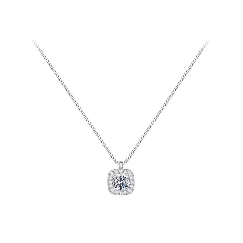 Sterling Sier Zircon Female Style Light Necklaces