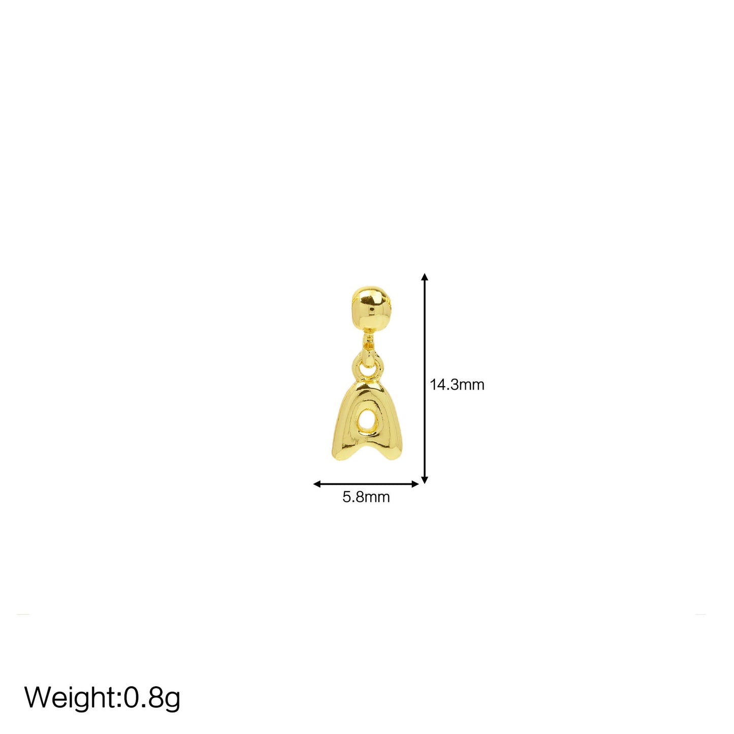 Cute Bubble Balloon Letter English Small Pendants