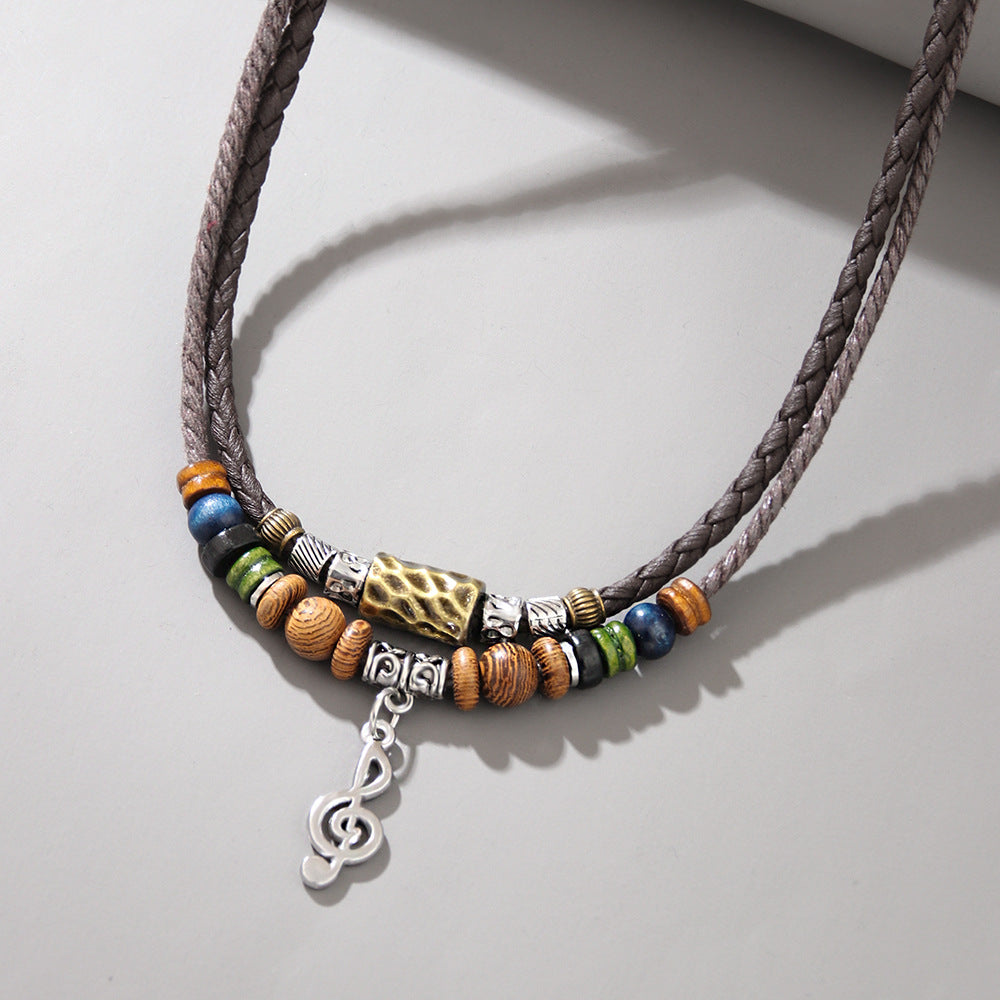 Men's Turquoise Personality Vintage Coins Simple Ornament Necklaces