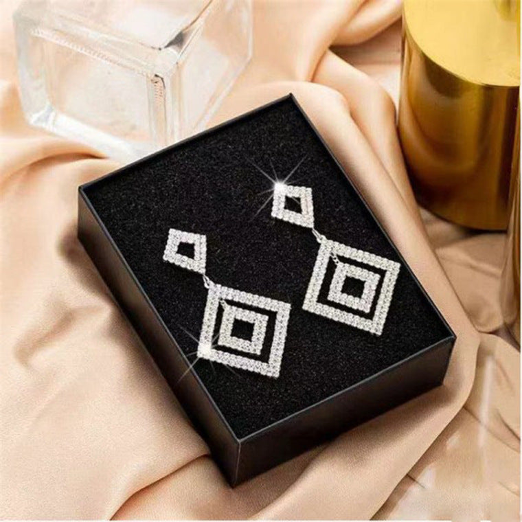 Women's Sier Light Luxury Long Tassel Exaggerated Earrings
