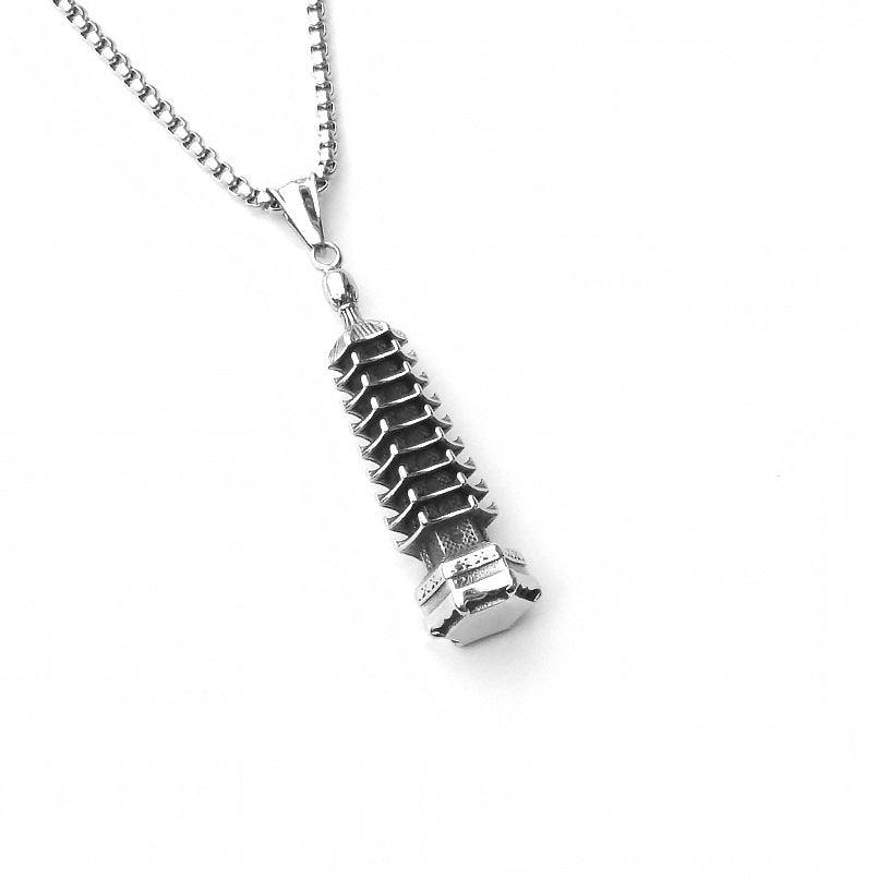 Men's Sword Darkness Dragon Fighter Titanium Steel Necklaces