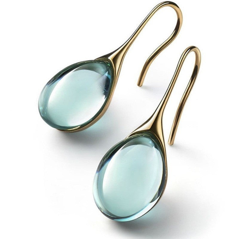 Drop-shaped Geometric Ear Hook Fashion Commuter Rings