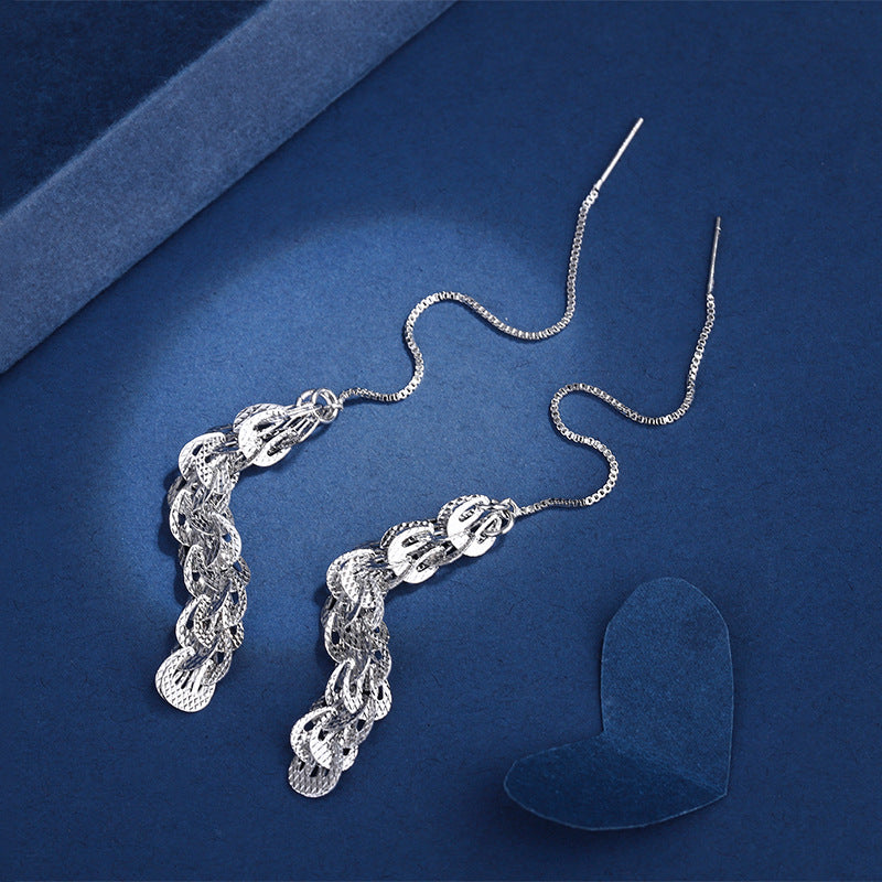 Chain Phoenix Tail Simple Tassel Column Rings