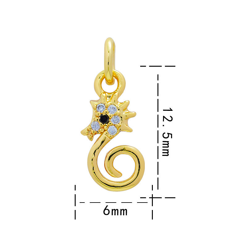 Copper Micro Inlay Real Gold Plating Accessories Pendants