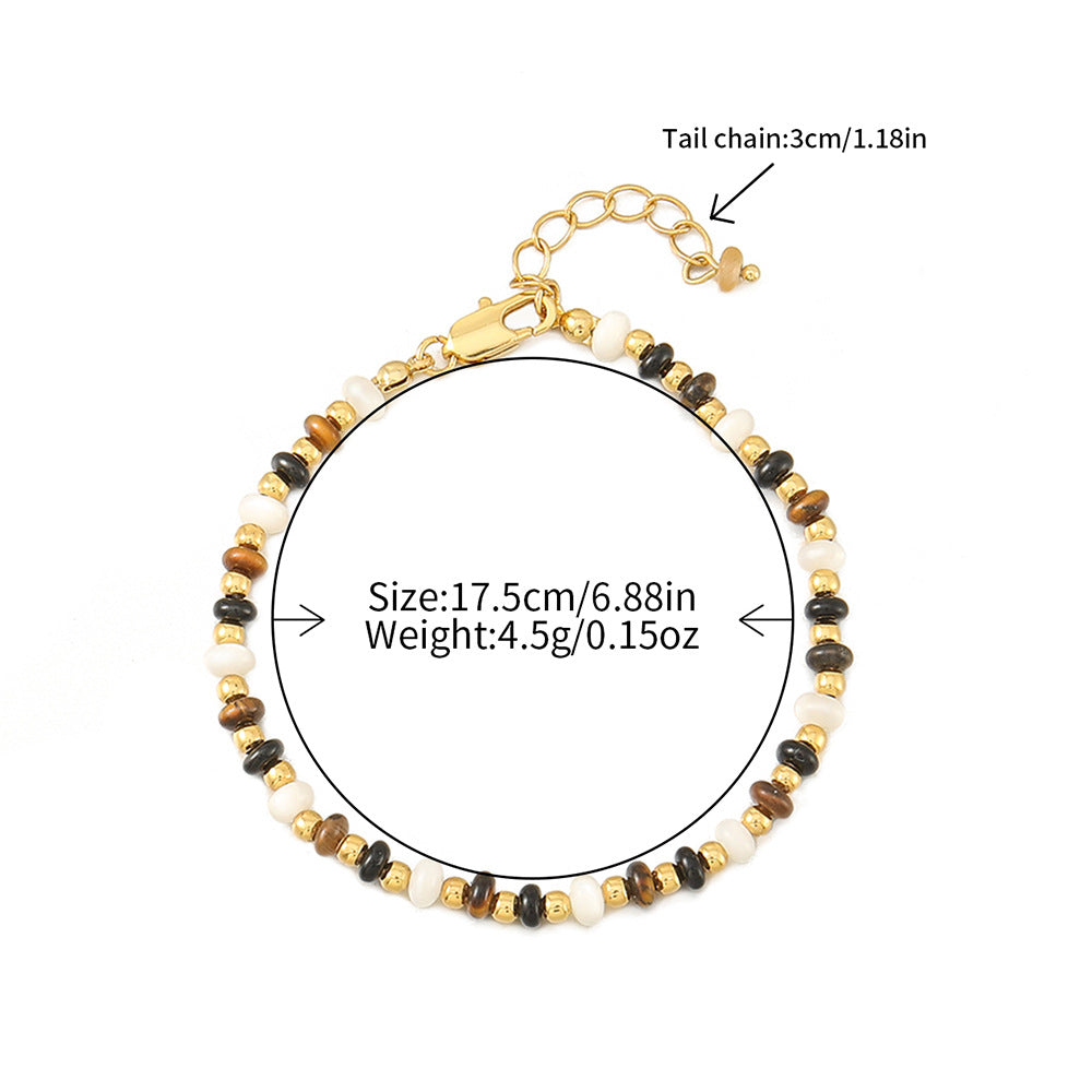 Tigereye Beaded High-grade Agate Mild Luxury Retro Clavicle Necklaces