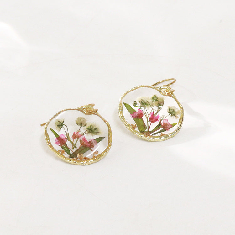 Irregular Round Sweet Alyssum Real Flower Rings