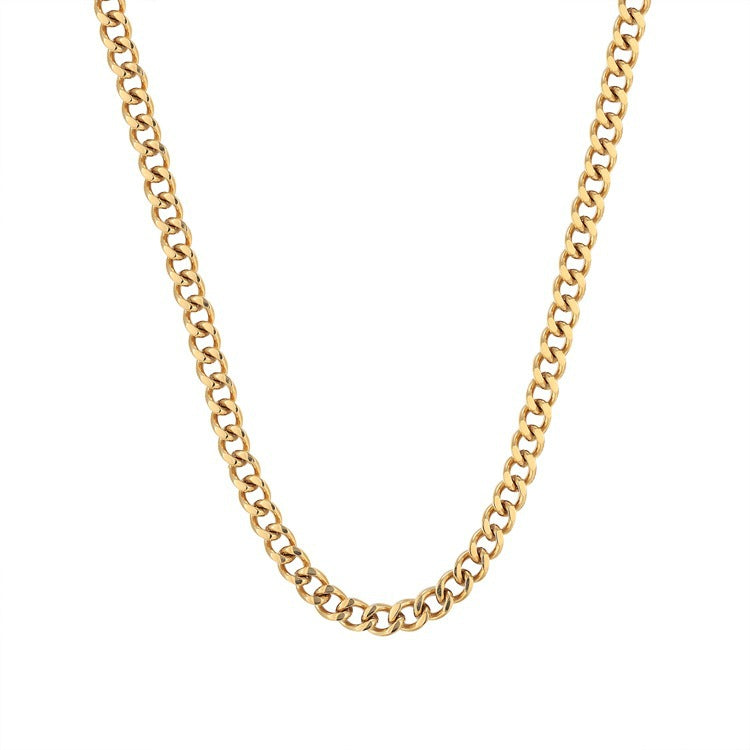 Women's Gold Titanium Steel Choker Minority Twin Hemp Flowers Necklaces