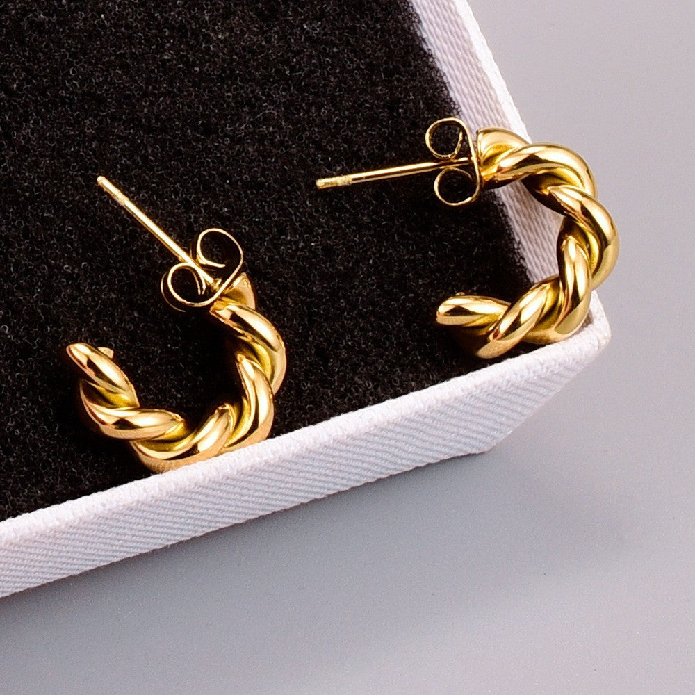 Jewelry Classic Mini Twist Fashionable Gift Earrings