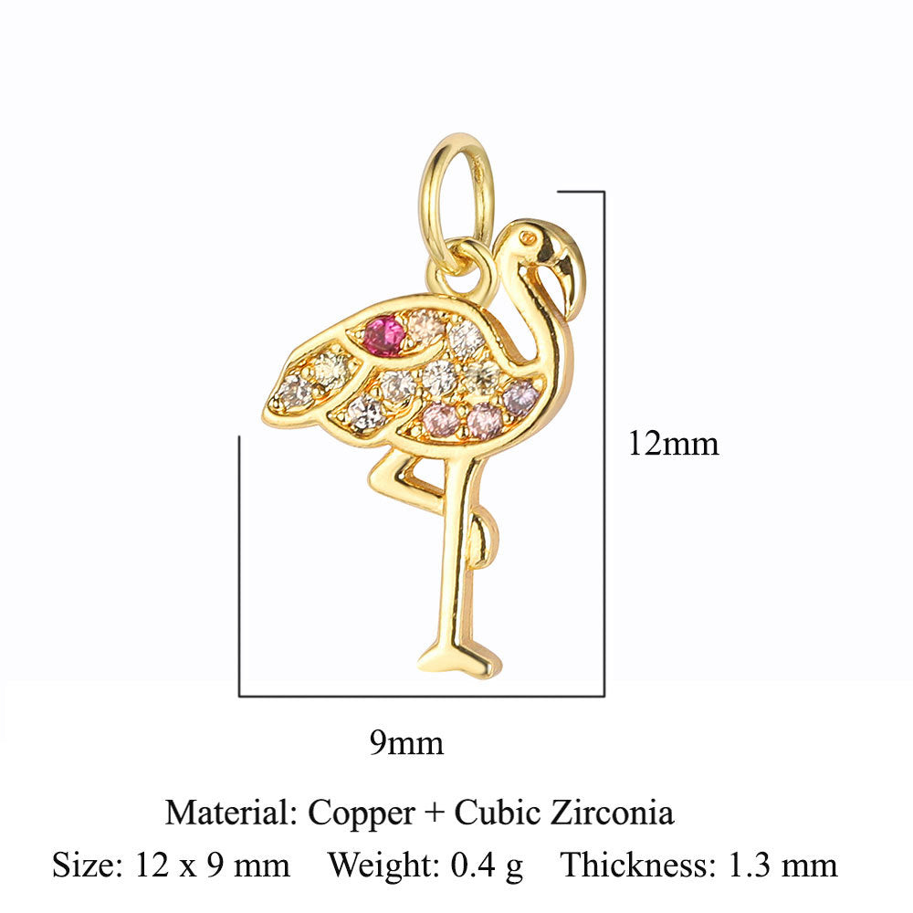 Tree Horseshoe Copper Zircon Snake Butterfly Pendants