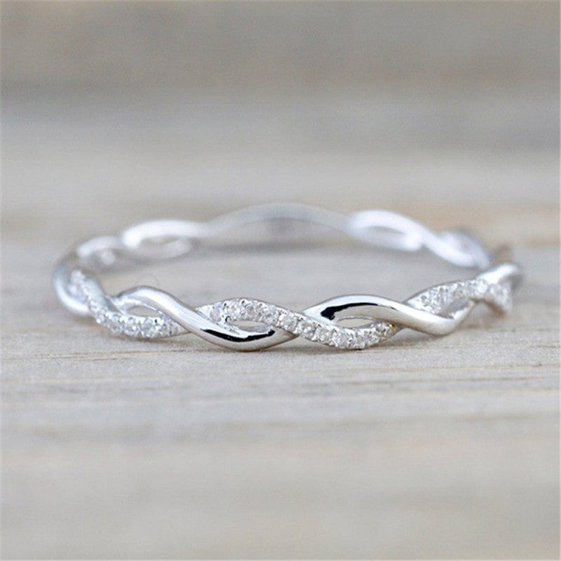 Popular Pretty Twist Fashion Simple Ornament Rings