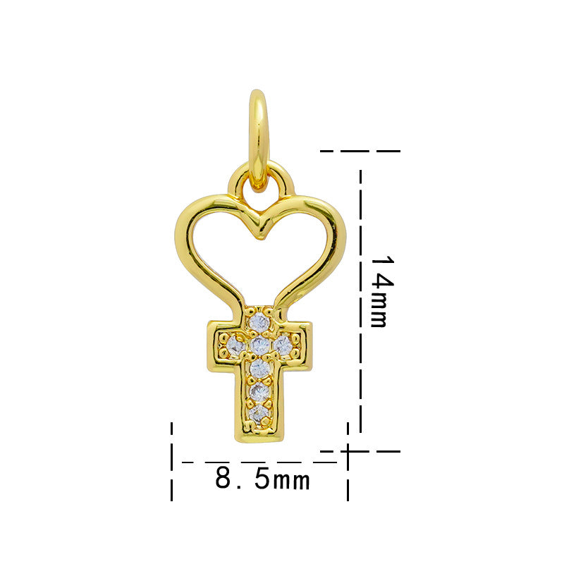 Copper Micro Inlay Real Gold Plating Accessories Pendants