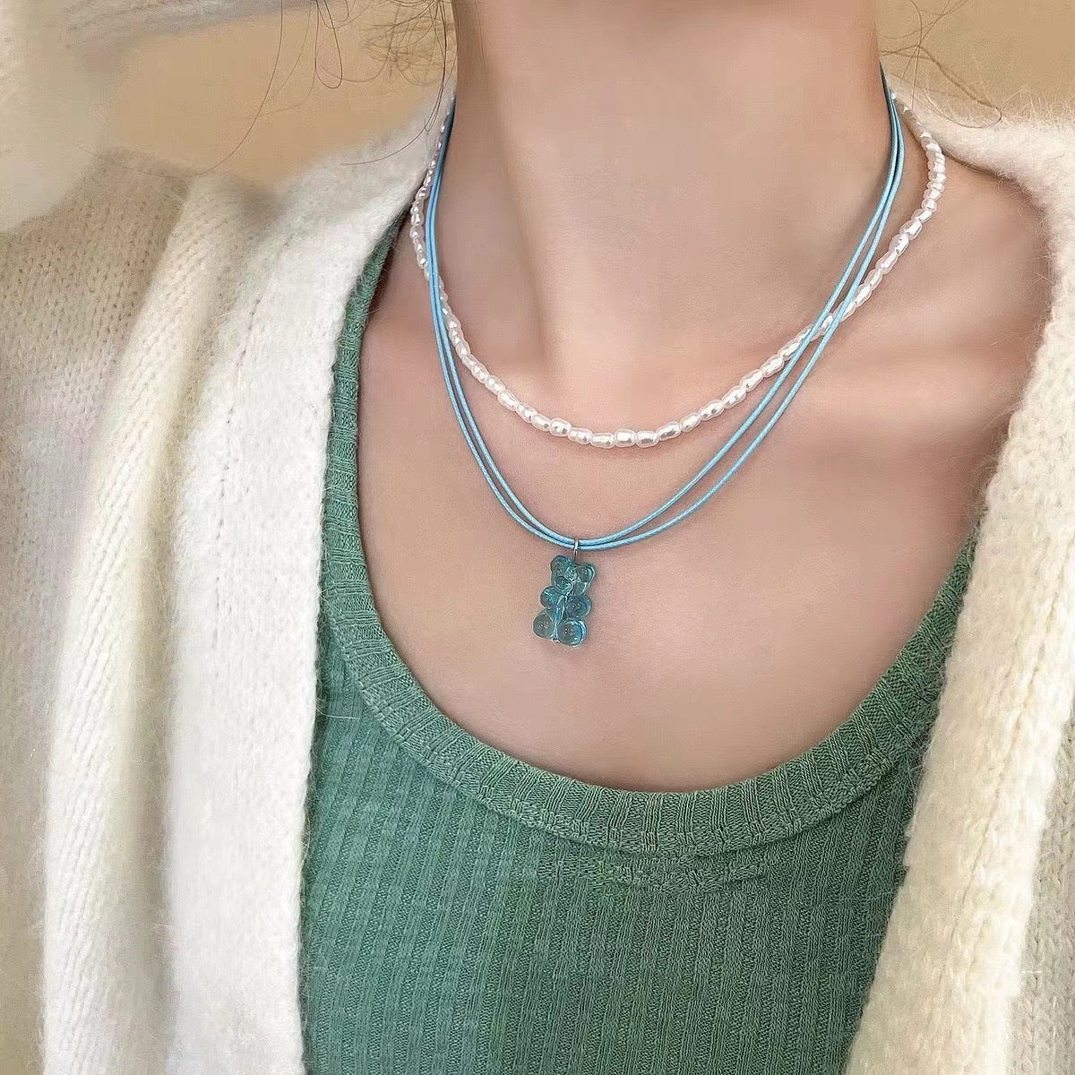 Women's Pearl High-grade Temperament Wild Sweater Chain Necklaces