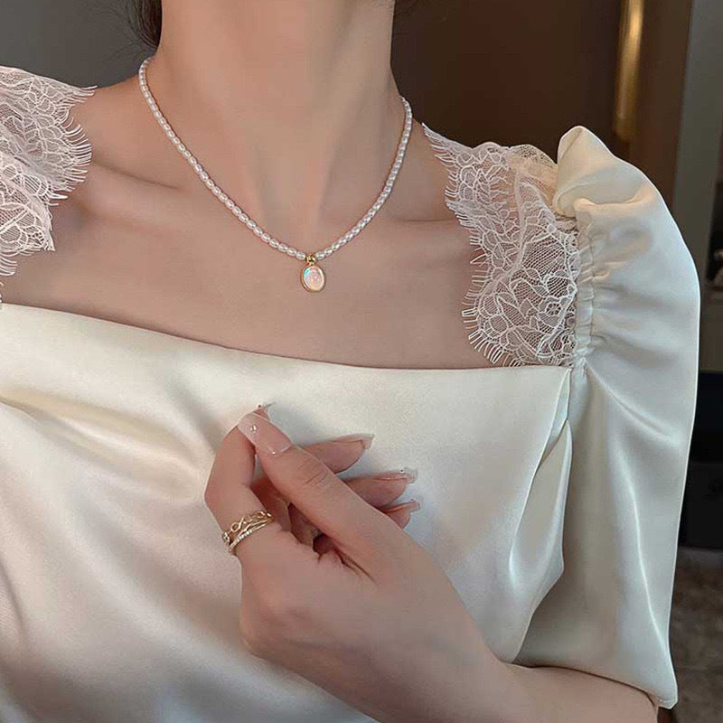 Women's Pearl High-grade Temperament Wild Sweater Chain Necklaces