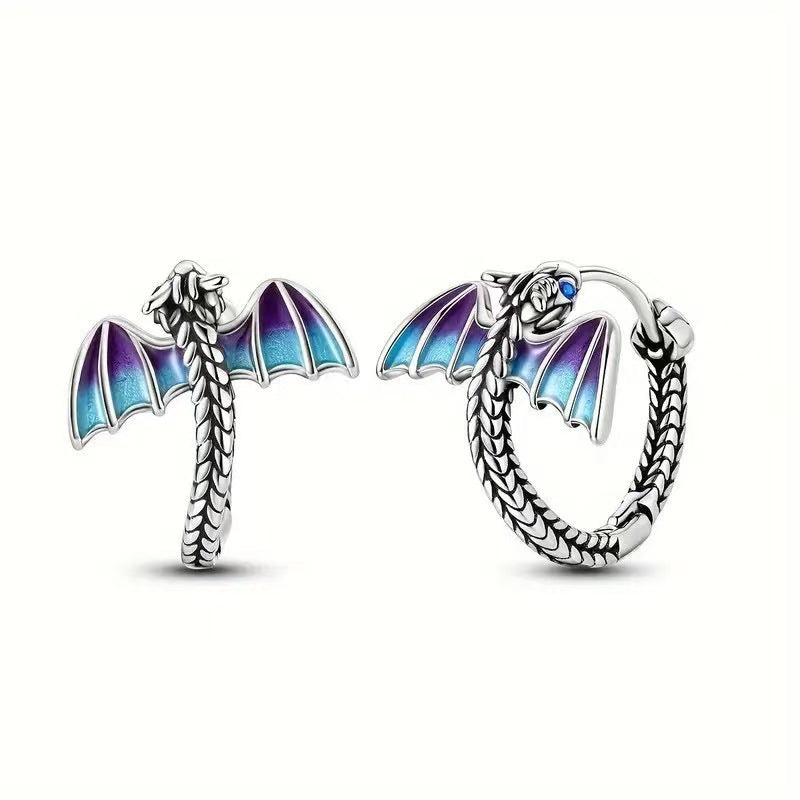 Women's Wing Flying Dragon Ear Clip Niche Design Rings
