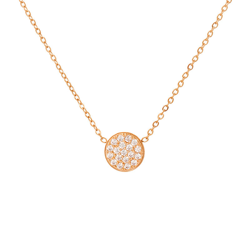 Luxury Full Diamond Versatile Small Titanium Steel Necklaces