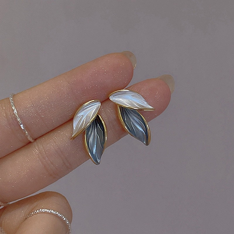 Women's Sier Needle Korean Style French Temperamental Pearl Earrings
