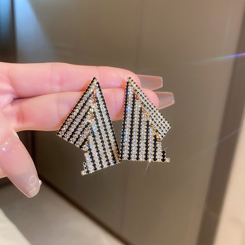 Women's Sier Light Luxury Long Tassel Exaggerated Earrings