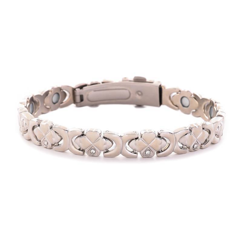 Luxury Fashion Rose Flower Magnet Diamond Single Bracelet