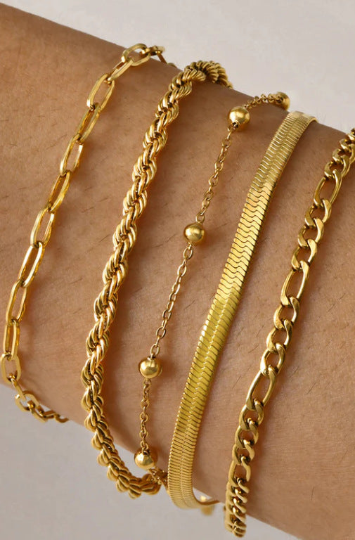 Classy Comfortable Of Personalized Alloy Combination Bracelets