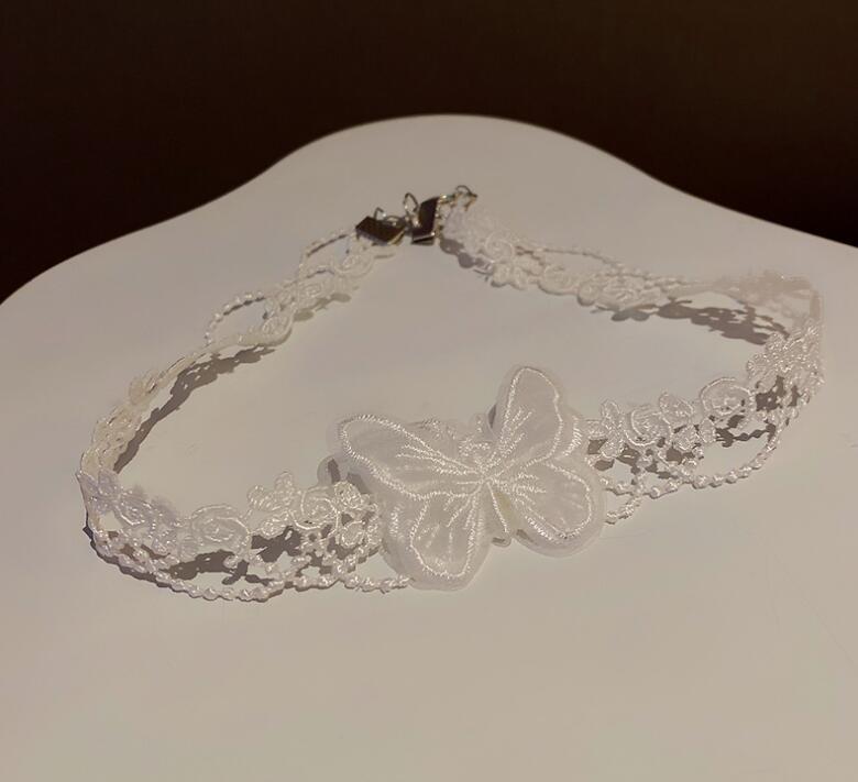 Yarn Cloth Butterfly Clavicle Chain Female Necklaces