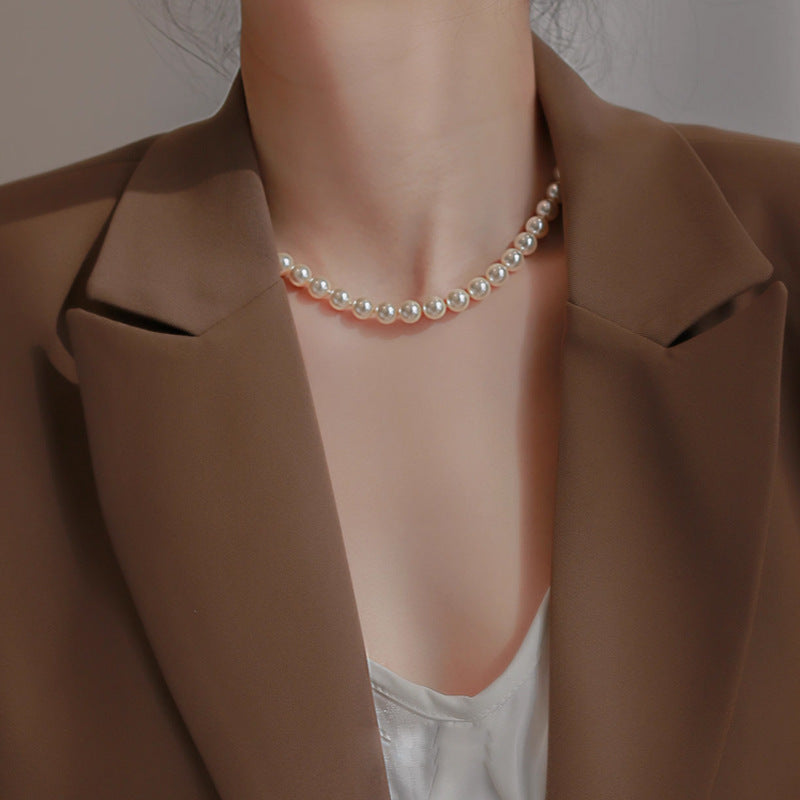 Women's Chain High-grade Light Luxury Beaded Clavicle Necklaces
