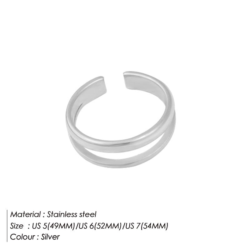 Retro Simple Fashion Open Female Adjustable Rings