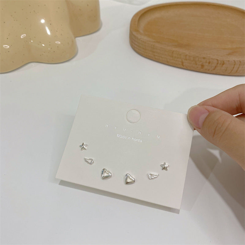Needle Simple Female Petite Suit Combination Mini Earrings