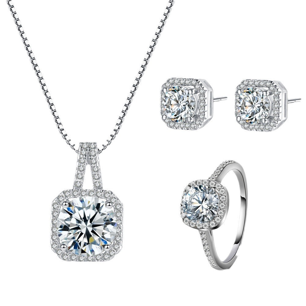 Square Bag Suit Simple Temperament Clavicle Pendants