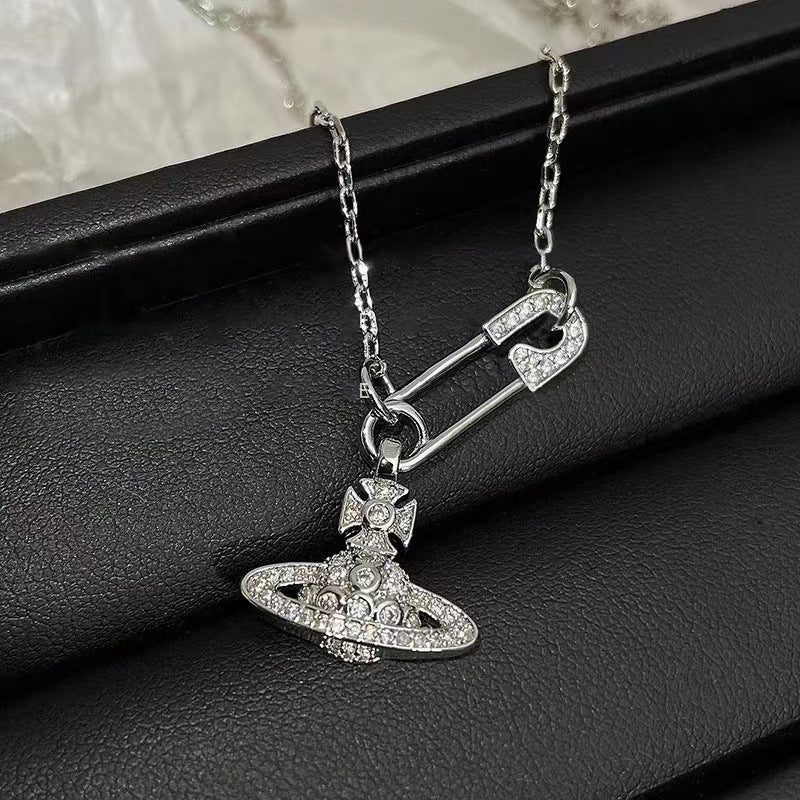 Women's Mother Pin Planet Simple Temperament Clavicle Necklaces