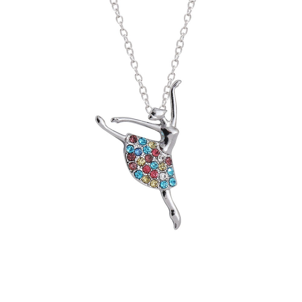 Women's Creative Dancing Charm Good Friend Alloy Necklaces