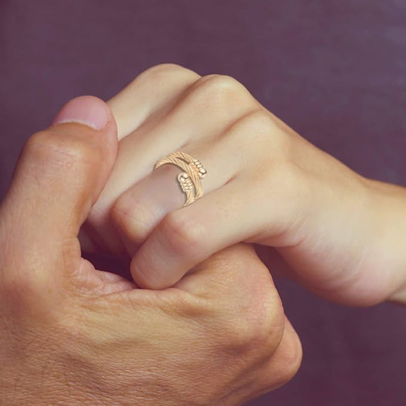 Korean Style Titanium Steel Open-end Adjustable Rings