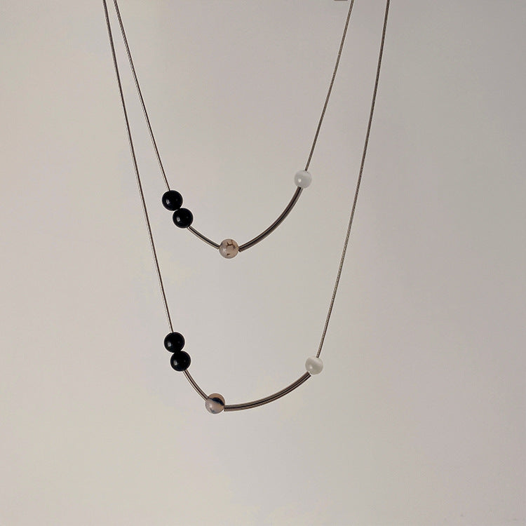 Women's Stone Niche Personality Simple Clavicle Chain Necklaces