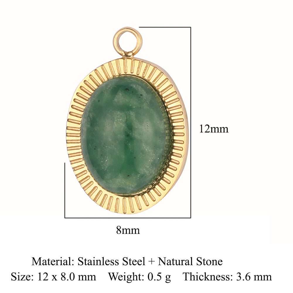 Steel Water Drop Shape Ornament Accessories Pendants