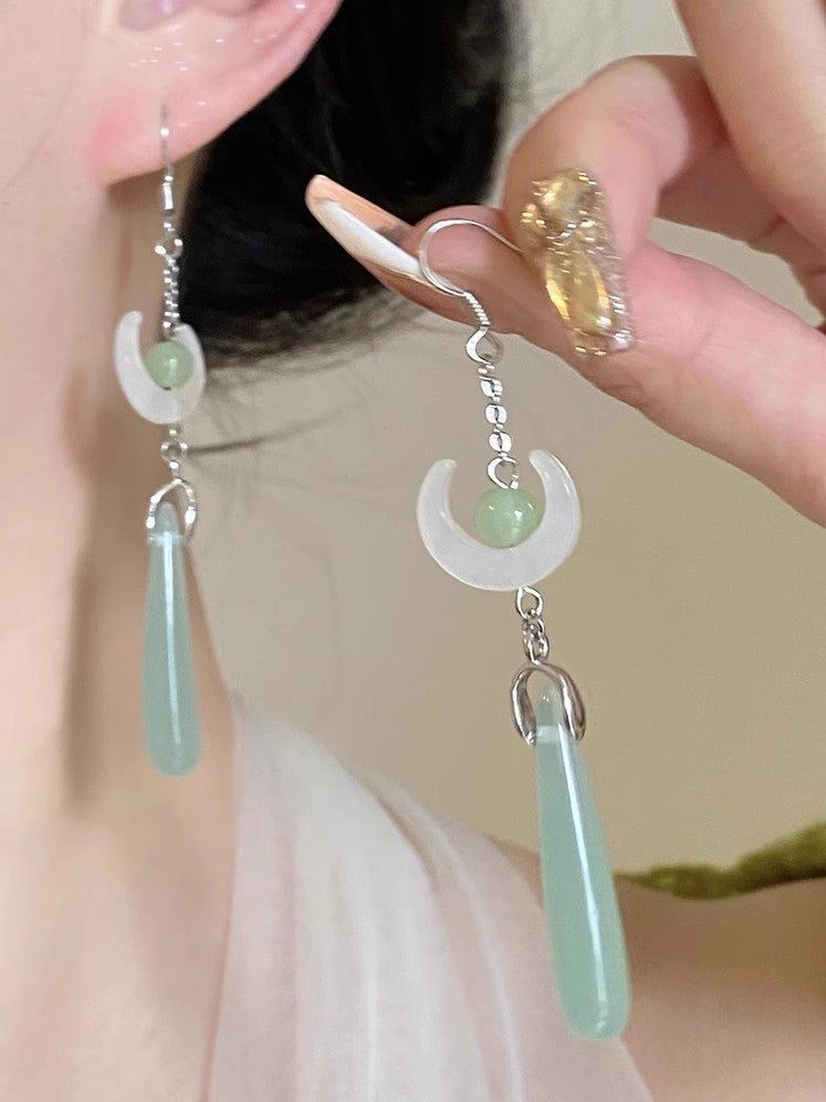 Light Luxury Minority Bow Pearl Graceful Long Earrings