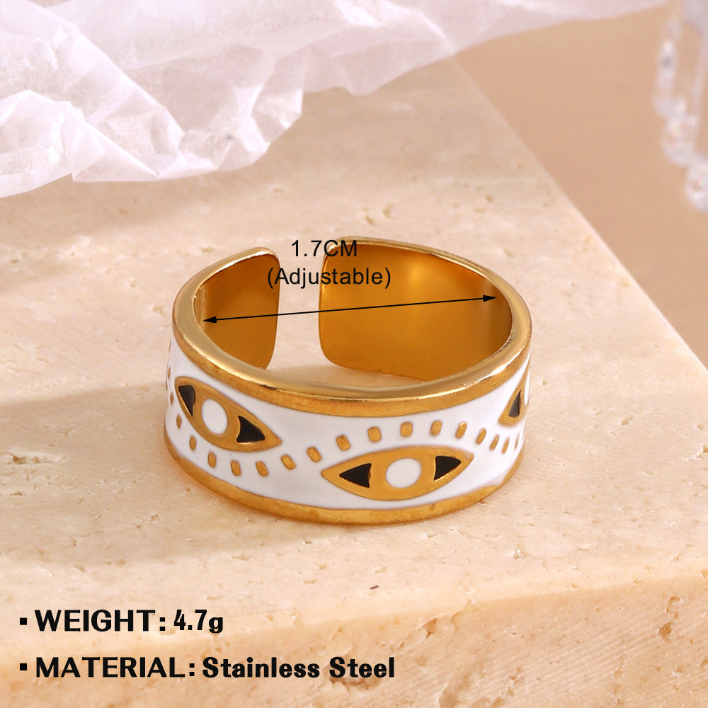 Women's White Drip Round For Personalized Hip Rings