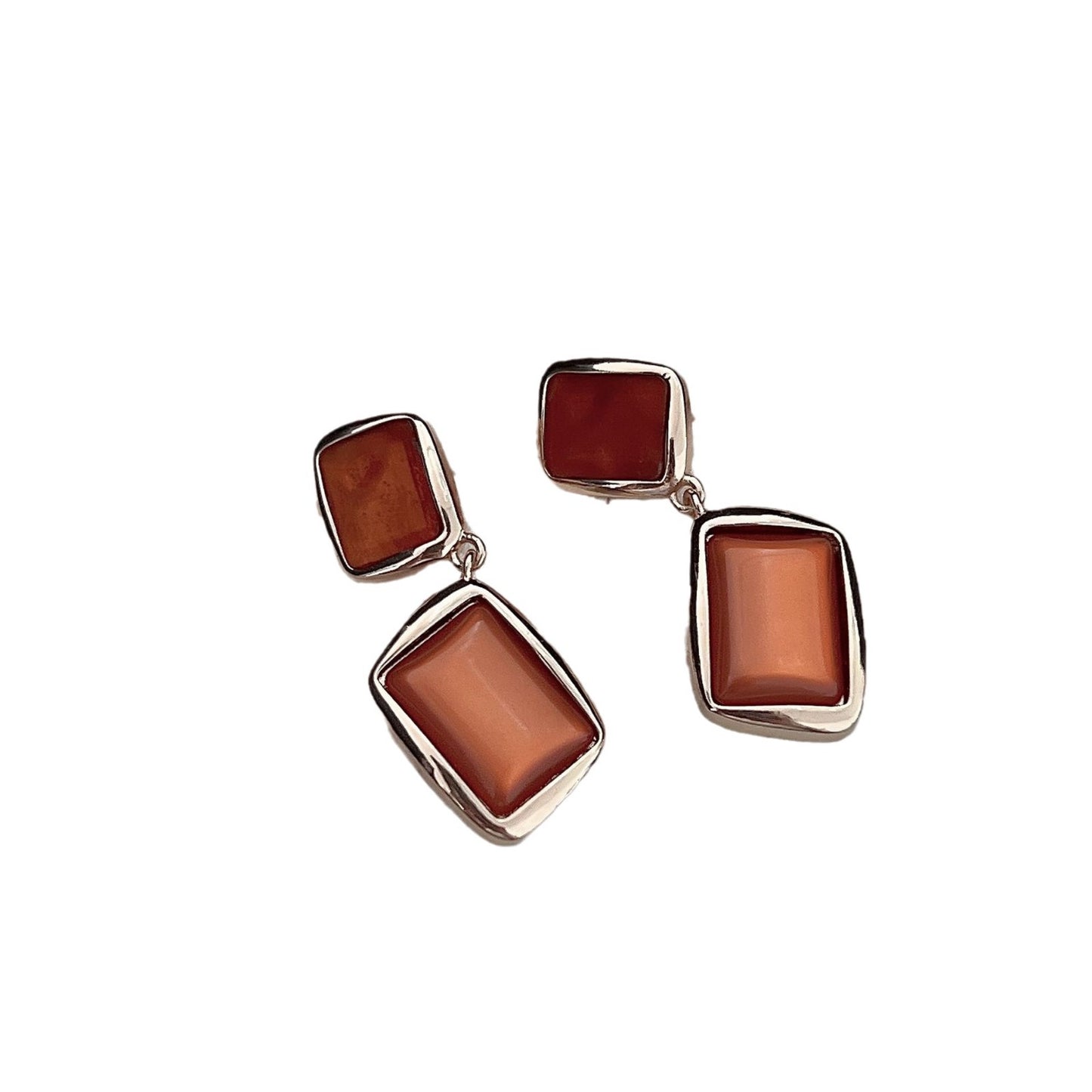 Women's Red Series Combination Elegant Geometric Enamel Craft High-grade Design Rings
