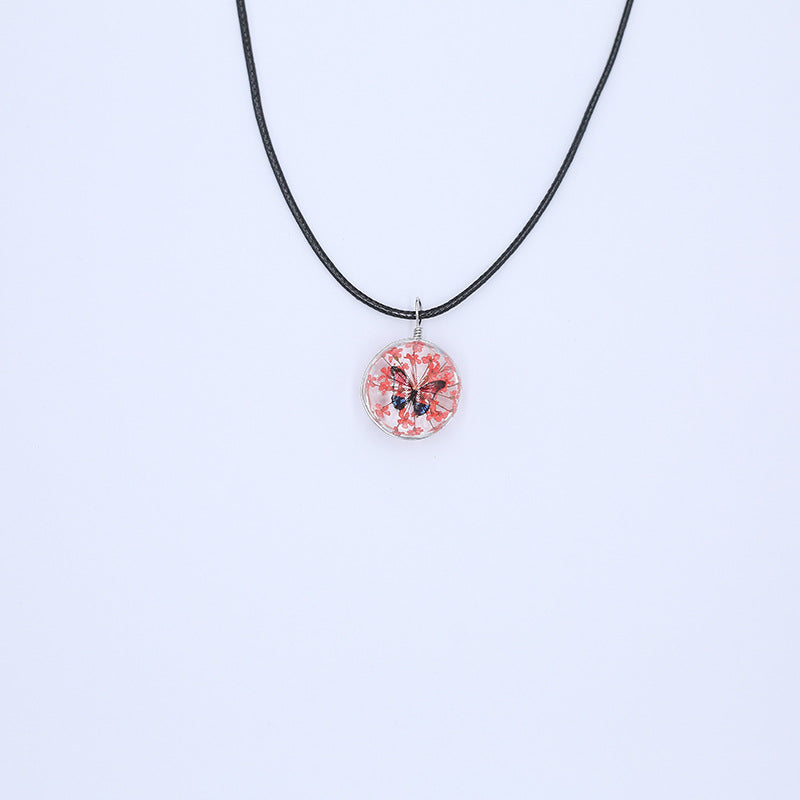 Ornament Natural Dried Flower Simple Handmade Necklaces